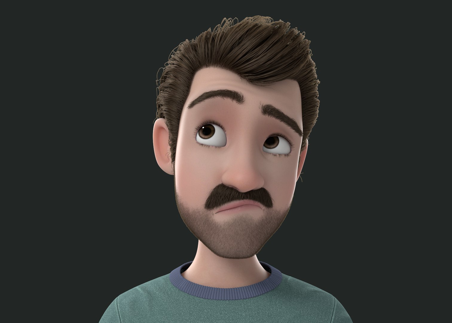 Cartoon man rigged character 3D model - TurboSquid 1350163