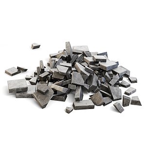 3D Stone Blocks Rubble