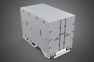 3D STANDARD BED TRAILER BOX CUBE TRUCK CARGO PICKUP FREIGHT VAN CAR