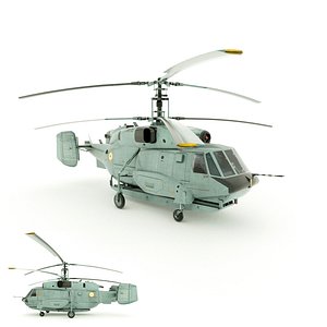 3d military helicopter ka-31 model