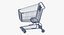 3D metal shopping cart 01 model