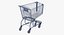 3D metal shopping cart 01 model