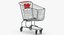 3D metal shopping cart 01 model
