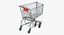 3D metal shopping cart 01 model