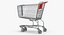3D metal shopping cart 01 model