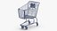 3D metal shopping cart 01 model