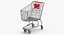 3D metal shopping cart 01 model