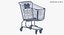3D metal shopping cart 01 model