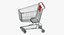 3D metal shopping cart 01 model