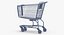 3D metal shopping cart 01 model
