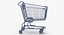 3D metal shopping cart 01 model