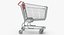 3D metal shopping cart 01 model
