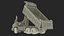 3D model Electric Autonomous Dump Truck Dirty Rigged