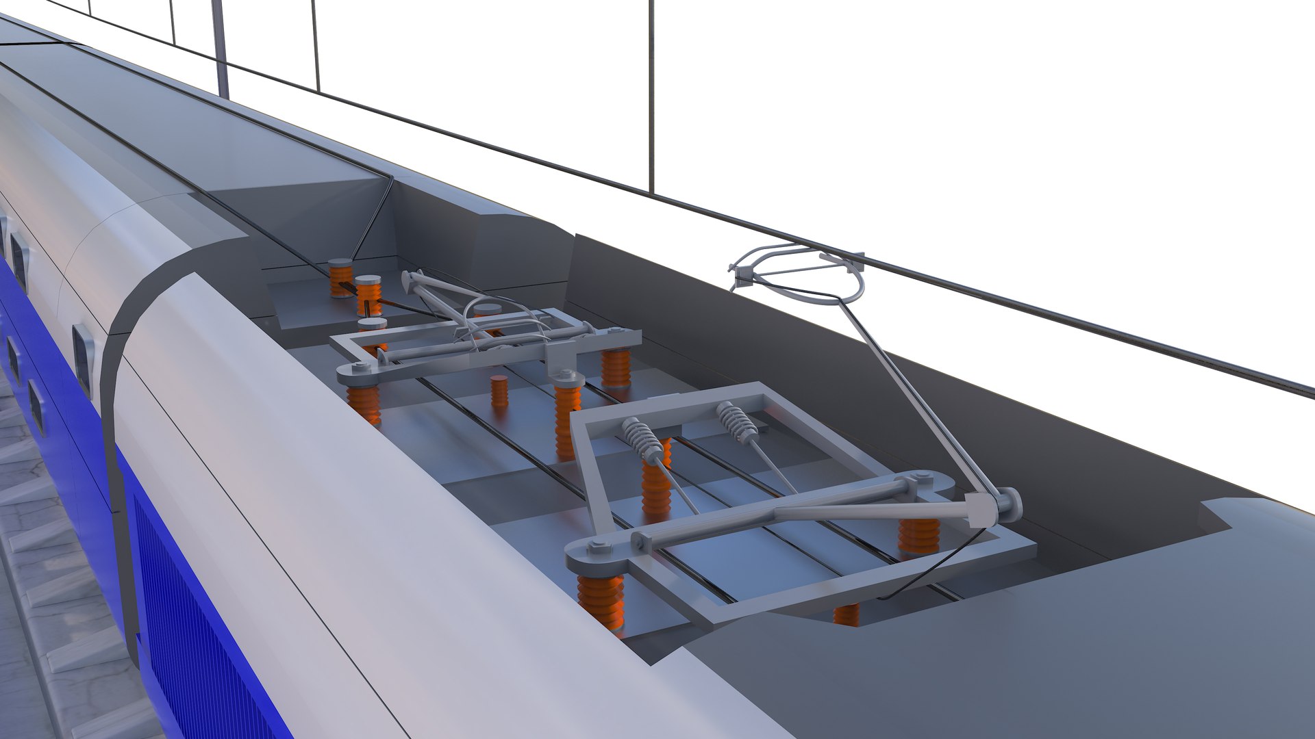 3D Model High Speed Rail Bridge Section And TGV Duplex - TurboSquid 1992450