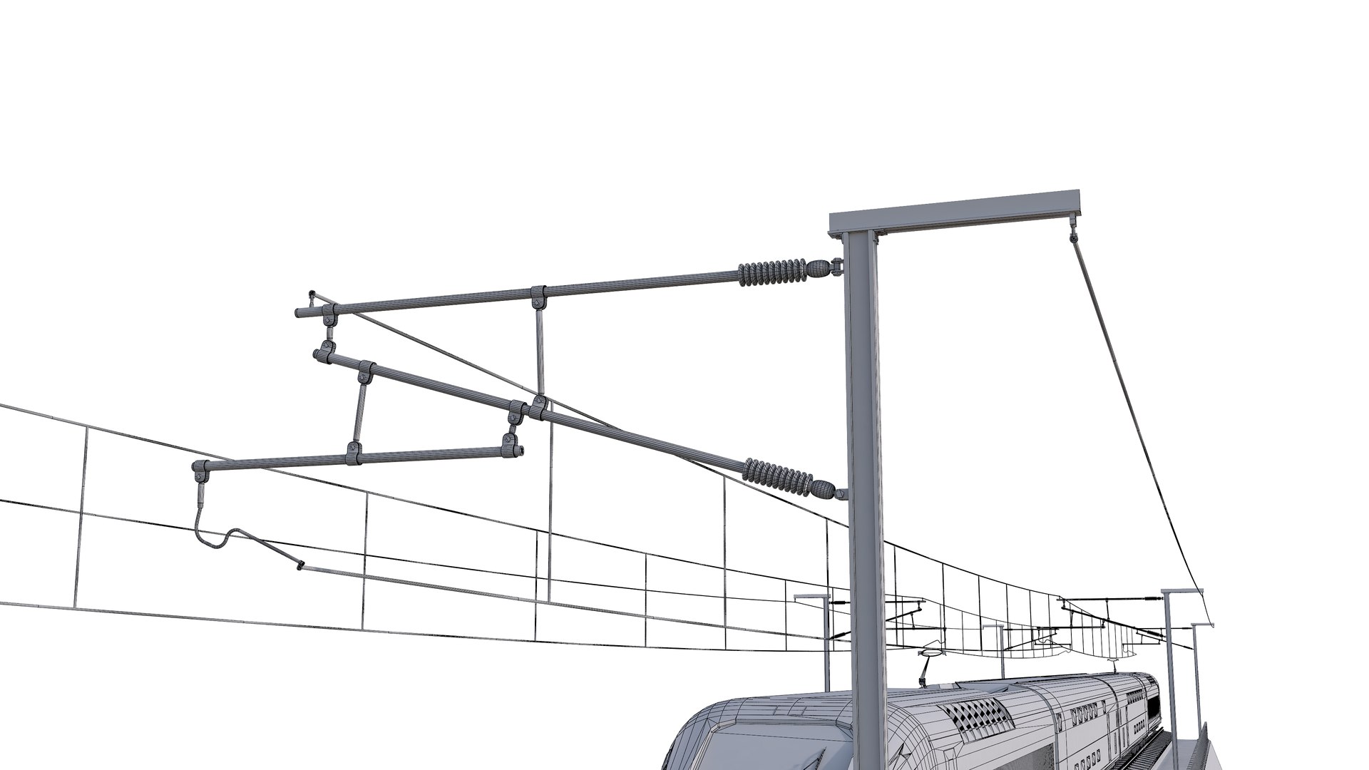 3D Model High Speed Rail Bridge Section And TGV Duplex - TurboSquid 1992450