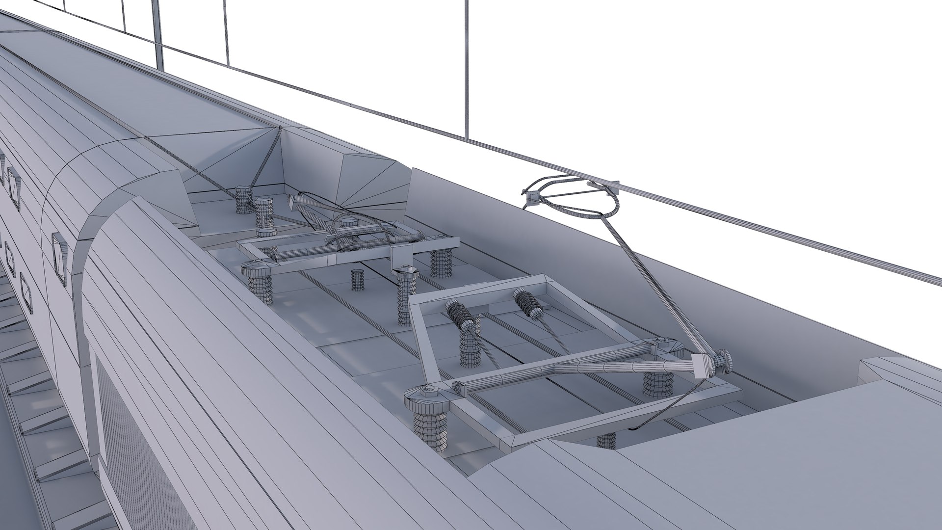 3D Model High Speed Rail Bridge Section And TGV Duplex - TurboSquid 1992450