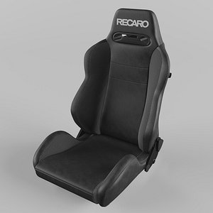 RECARO Speed Black Vinyl Saturn Black Seat 3D model