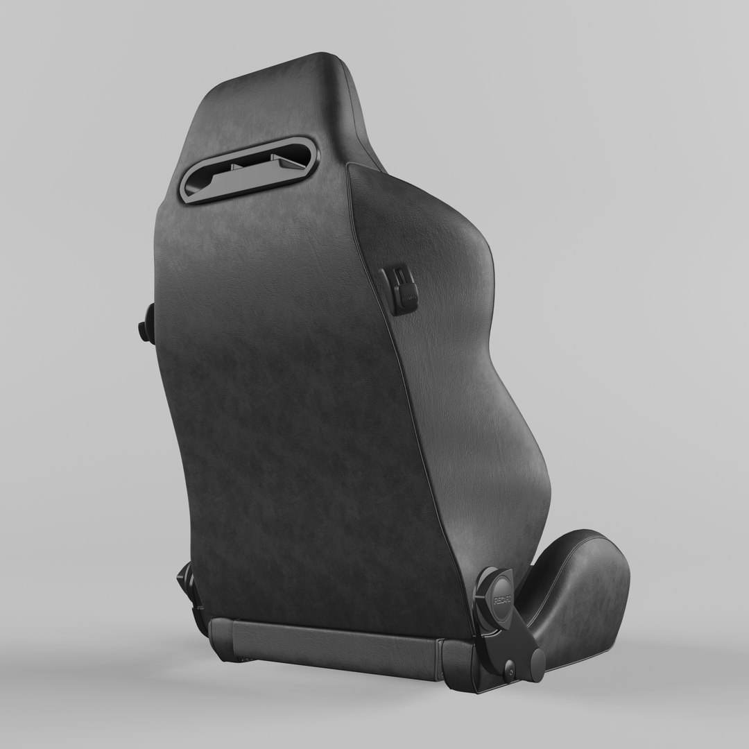 RECARO Speed Black Vinyl Saturn Black Seat 3D model - TurboSquid 1773171