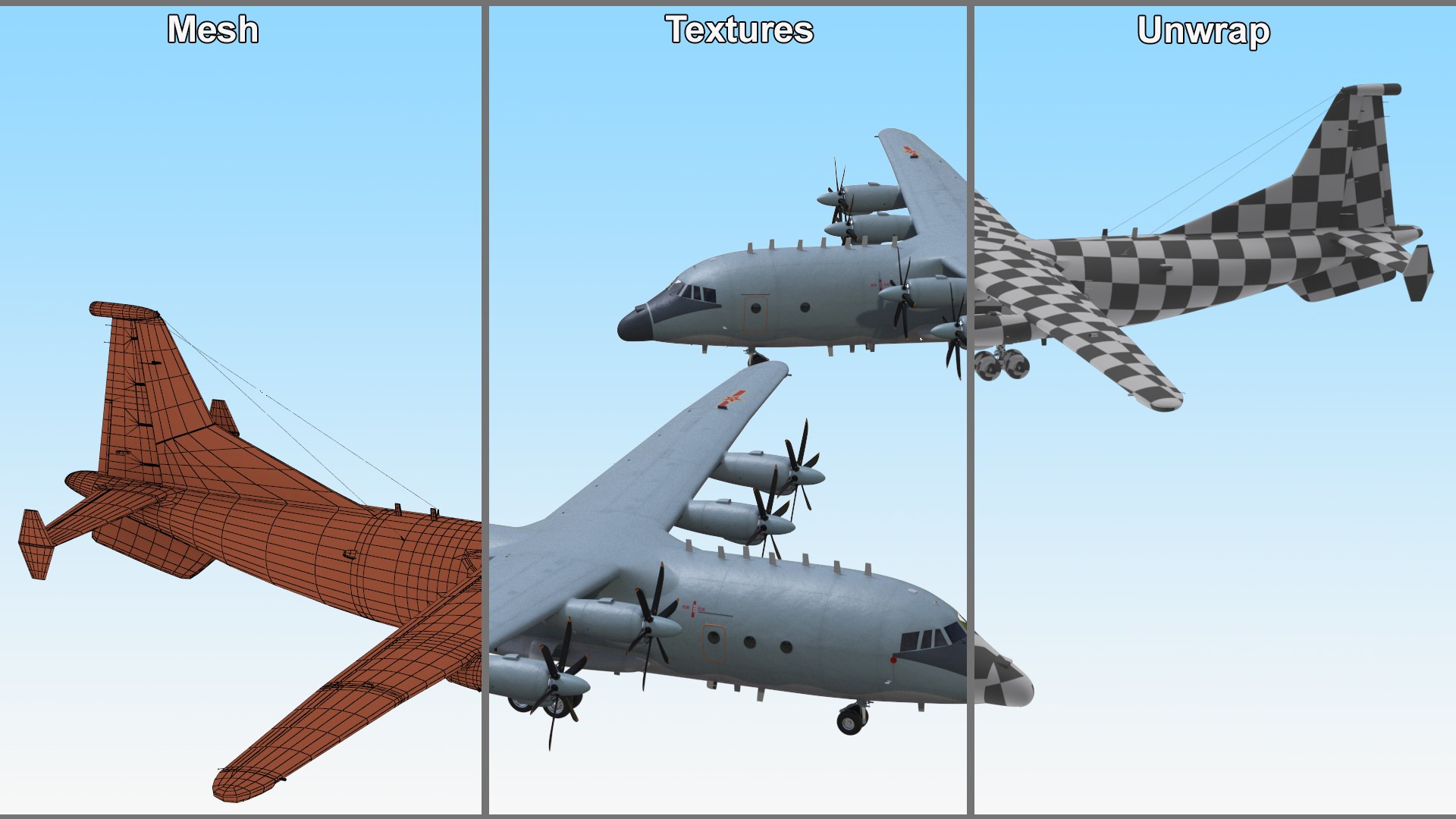 3D model Medium Military Transport Aircraft Shaanxi Y 9 Rigged for Maya https://p.turbosquid.com/ts-thumb/5b/xT1wiW/id/medium_military_transport_aircraft_shaanxi_y_9_rigged_026/jpg/1739948004/1920x1080/fit_q87/9a65fcb5004fef27f9a3f6cef4a986cf39c915ed/medium_military_transport_aircraft_shaanxi_y_9_rigged_026.jpg