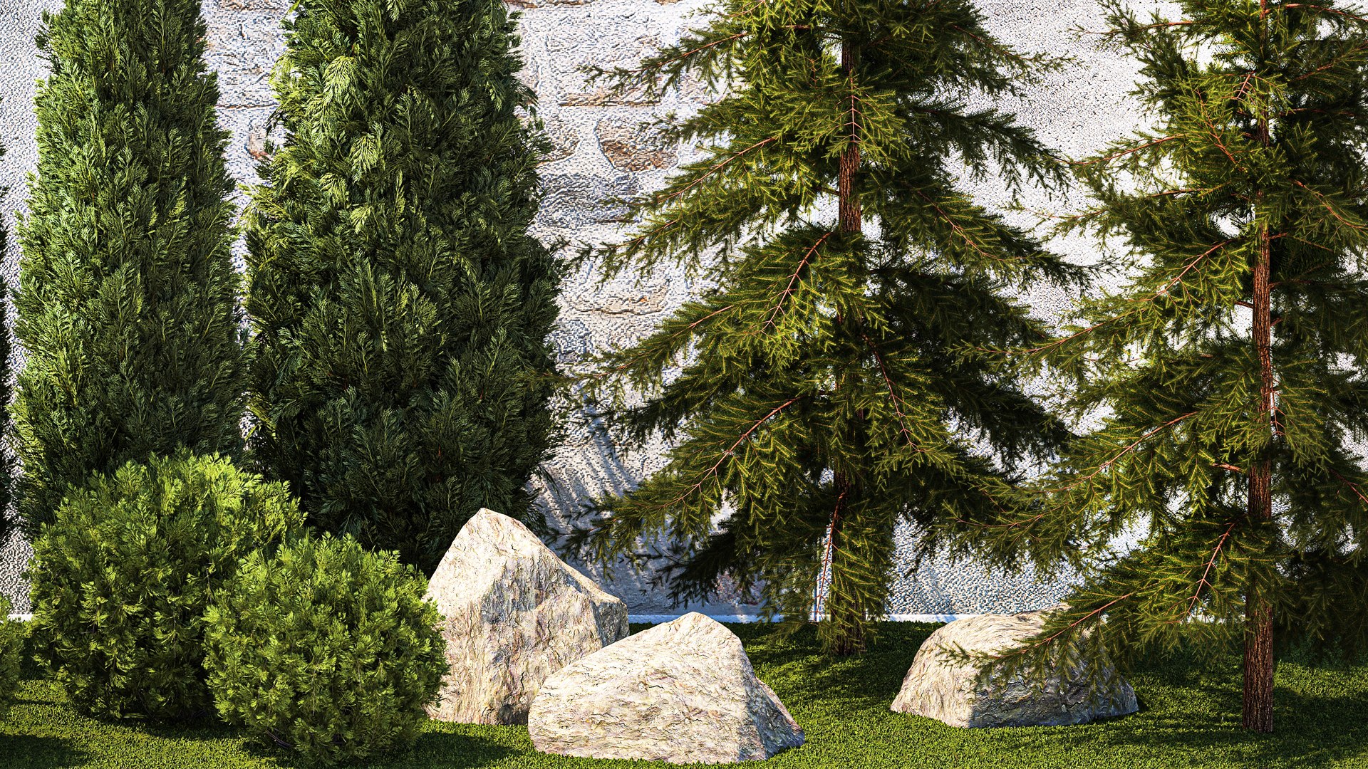 Garden with trees and bushes thuja cypress spruce and pine 1385 3D https://p.turbosquid.com/ts-thumb/5c/10EUji/Jo/1garden2108202306/jpg/1692978344/1920x1080/fit_q87/a8ecae03759535168b2a4ba3ff2597248f0bce23/1garden2108202306.jpg