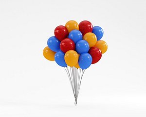 Colorful balloons 3D