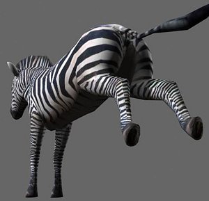 3d model zebra horse