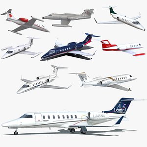 The FULL Learjet lineup 3D model