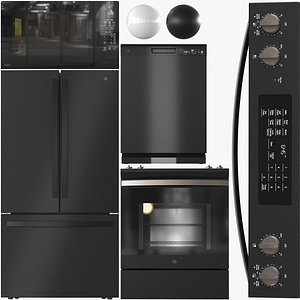 GE Appliance Collection 03 GNE27JGMBB GNE27JGMWW JS645FLDS JS645DLWW PEB7227DLBB PEB7227DLWW GDF550P 3D