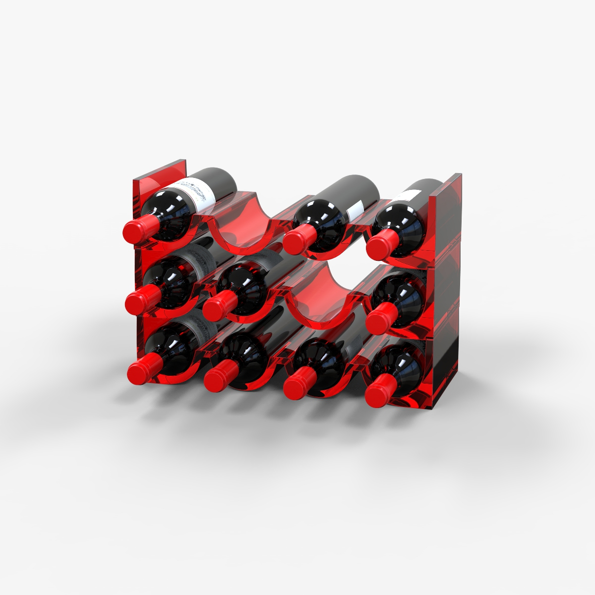 3d wine rack model