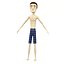 cartoon male swim suit 3d 3ds