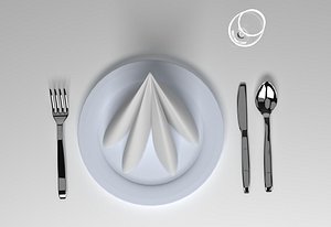 3D table set linen napkin
