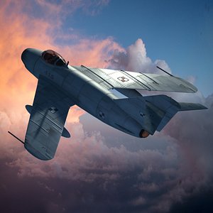 3d model mig-19 jet