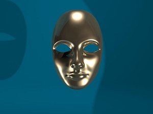 Woman Face golden Mask