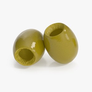 3D Pitted Green Olives model