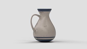 Weathered Decorative Ceramic Pottery 01 3D model