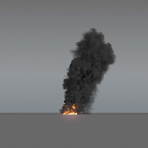 smoke column large scale 3D model