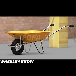 3d wheelbarrow materials model
