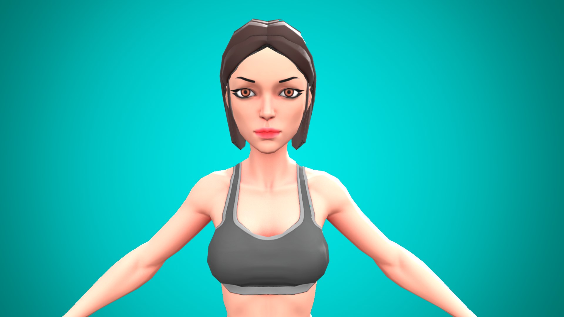 3D Rita-Stylized Female Character - Game Ready Base Mesh Model ...