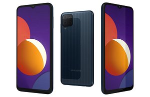 3D Samsung Galaxy M12 All Colors Low Poly
