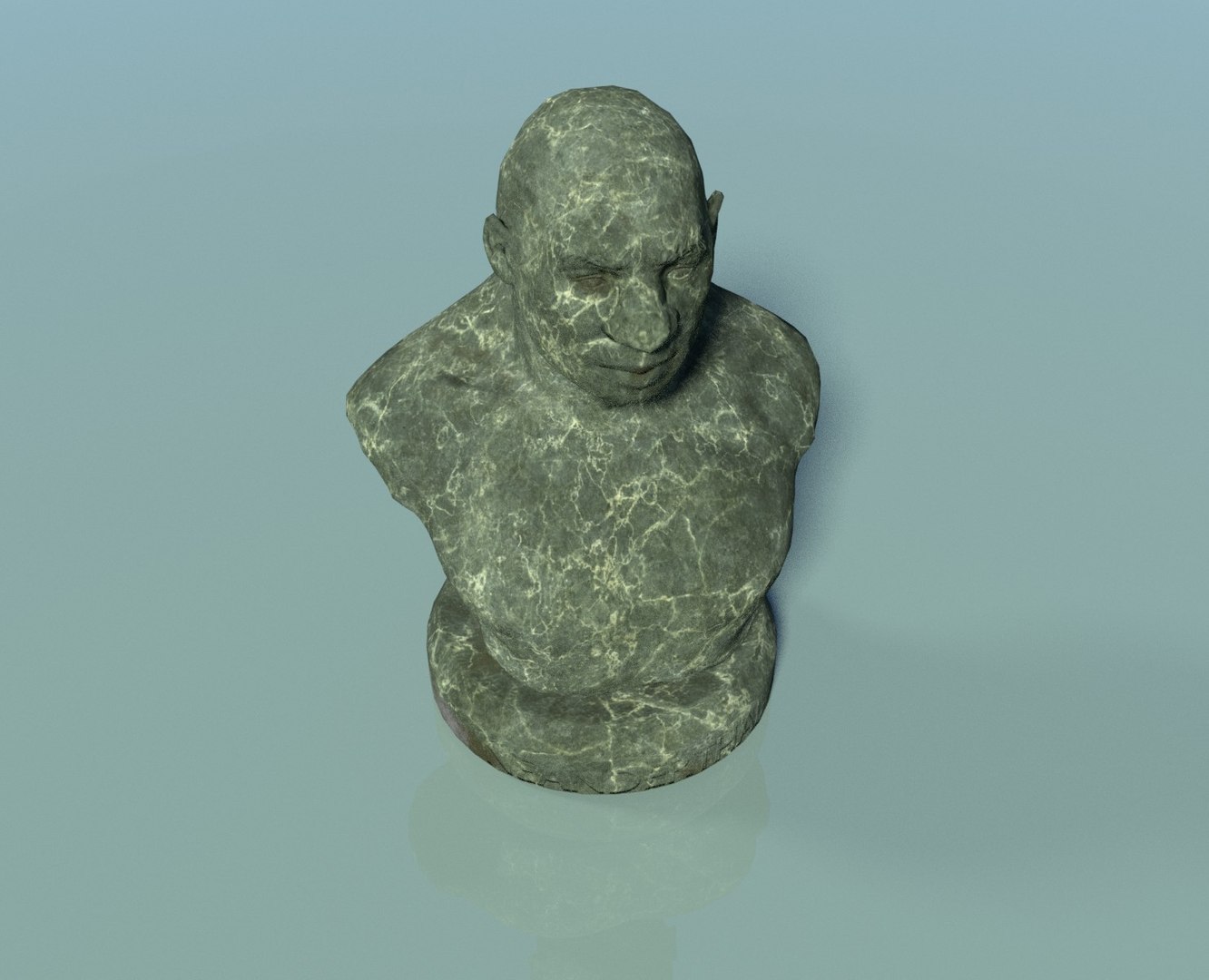 MAQUETTE FIGURINE. NEANDERTHAL SHAMAN. BUST 200mm