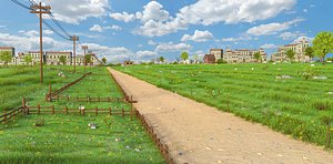 landscape meadown 3D model