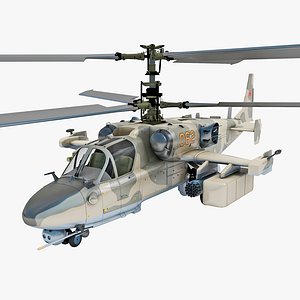 Russian Attack Helicopter Kamov KA 52 Rigged