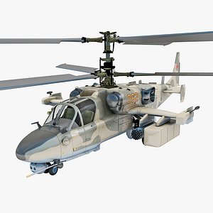 Russian Attack Helicopter Kamov KA 52 Rigged