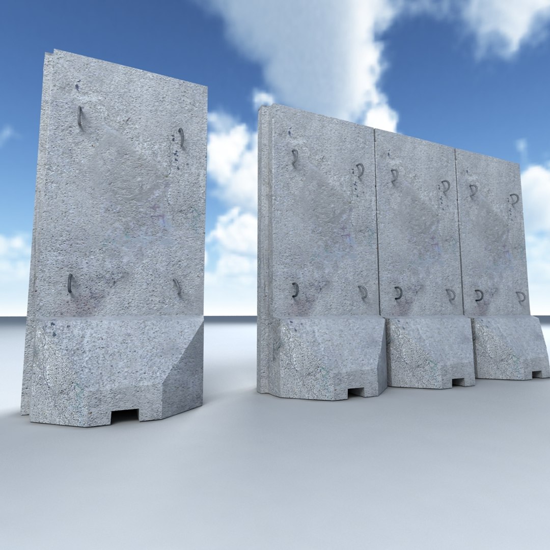 T-wall Barrier 3d Model