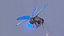 3D lightning bug flying animation model