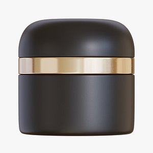 Black Cosmetic Jar 01