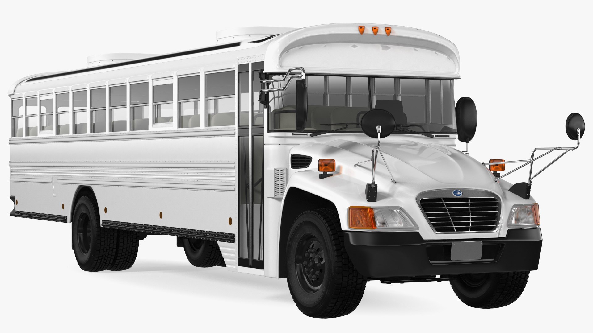 Blue Bird Vision Commercial Bus Rigged 3D model preview