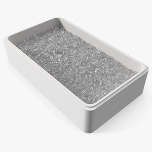 Crushed Ice In White Storage Box