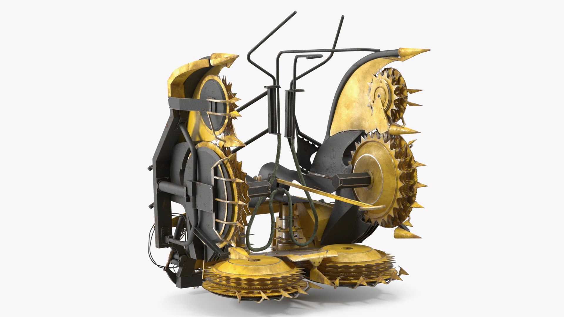 New Holland 750BFI Forage Harvester Heads Folded Old 3D model preview