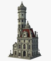 Fantasy Castle Long Tower